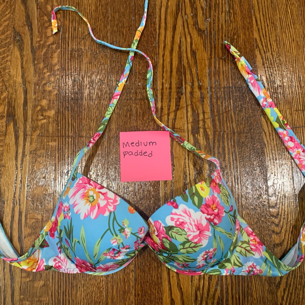Floral bikini top